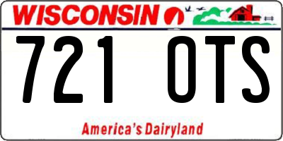 WI license plate 721OTS