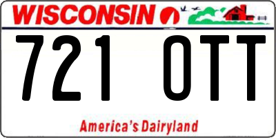 WI license plate 721OTT