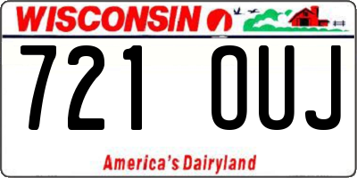 WI license plate 721OUJ