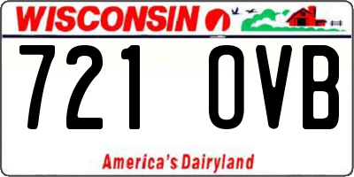 WI license plate 721OVB
