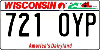 WI license plate 721OYP