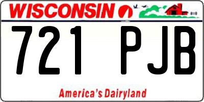 WI license plate 721PJB