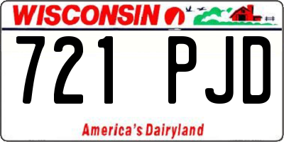 WI license plate 721PJD