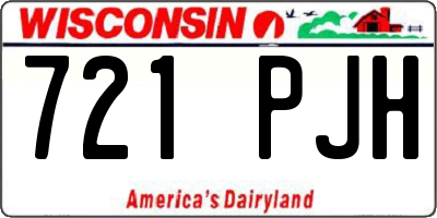 WI license plate 721PJH