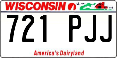 WI license plate 721PJJ