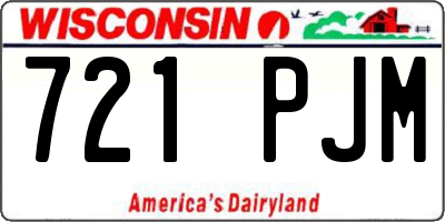WI license plate 721PJM