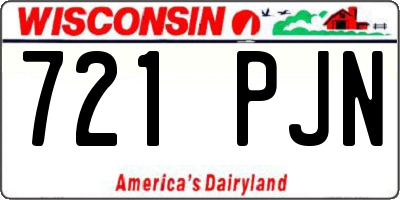 WI license plate 721PJN