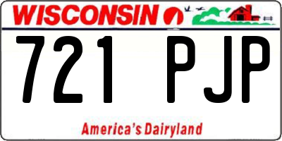 WI license plate 721PJP
