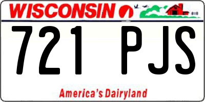 WI license plate 721PJS