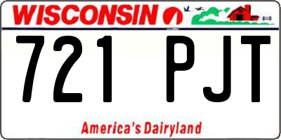 WI license plate 721PJT