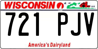 WI license plate 721PJV