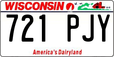 WI license plate 721PJY