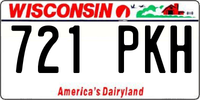 WI license plate 721PKH