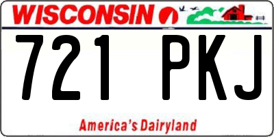 WI license plate 721PKJ