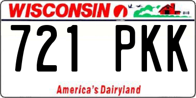 WI license plate 721PKK