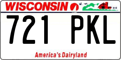 WI license plate 721PKL