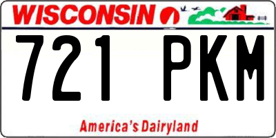 WI license plate 721PKM