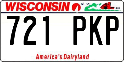 WI license plate 721PKP