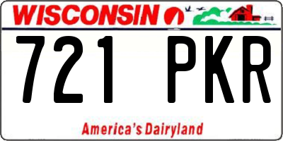 WI license plate 721PKR