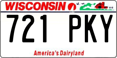 WI license plate 721PKY