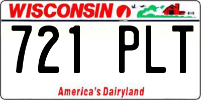 WI license plate 721PLT