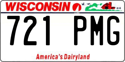 WI license plate 721PMG
