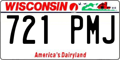 WI license plate 721PMJ