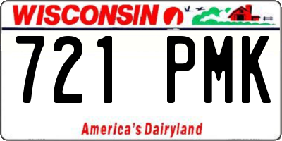 WI license plate 721PMK
