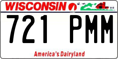 WI license plate 721PMM