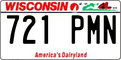 WI license plate 721PMN