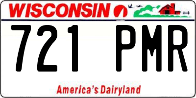 WI license plate 721PMR