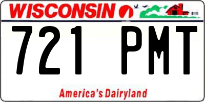 WI license plate 721PMT