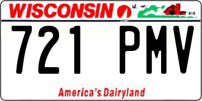 WI license plate 721PMV