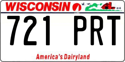 WI license plate 721PRT