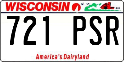WI license plate 721PSR