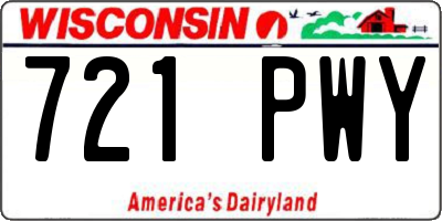 WI license plate 721PWY