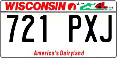 WI license plate 721PXJ