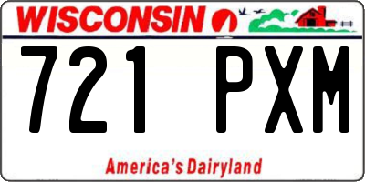 WI license plate 721PXM