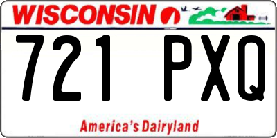 WI license plate 721PXQ