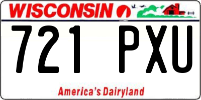 WI license plate 721PXU