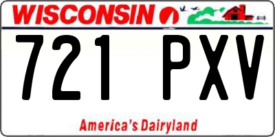 WI license plate 721PXV