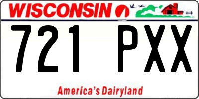 WI license plate 721PXX