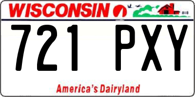 WI license plate 721PXY