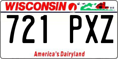WI license plate 721PXZ