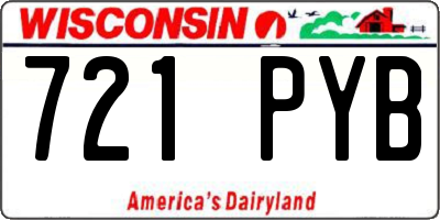 WI license plate 721PYB
