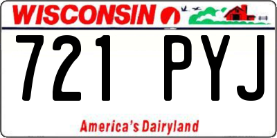 WI license plate 721PYJ