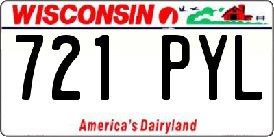 WI license plate 721PYL