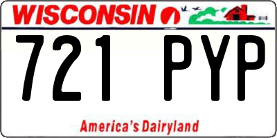 WI license plate 721PYP