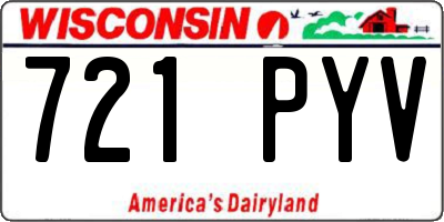 WI license plate 721PYV