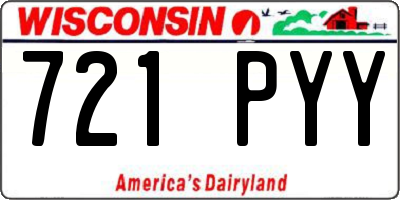 WI license plate 721PYY